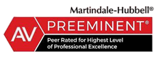 Martindale-Hubbell | AV Preeminent | Peer Rated For Highest Level of Professional Excellence